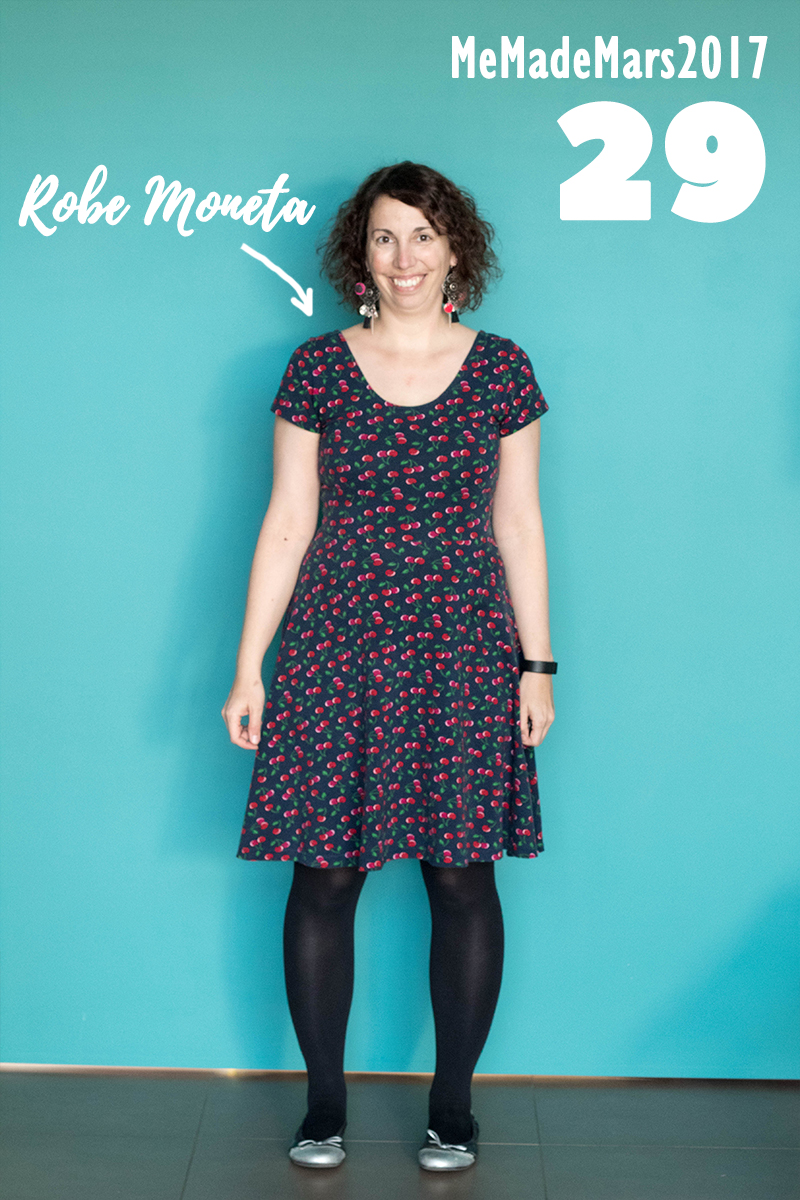 En robe Moneta de Colette Patterns pour le jour 29 du Me Made Month Mars 2017