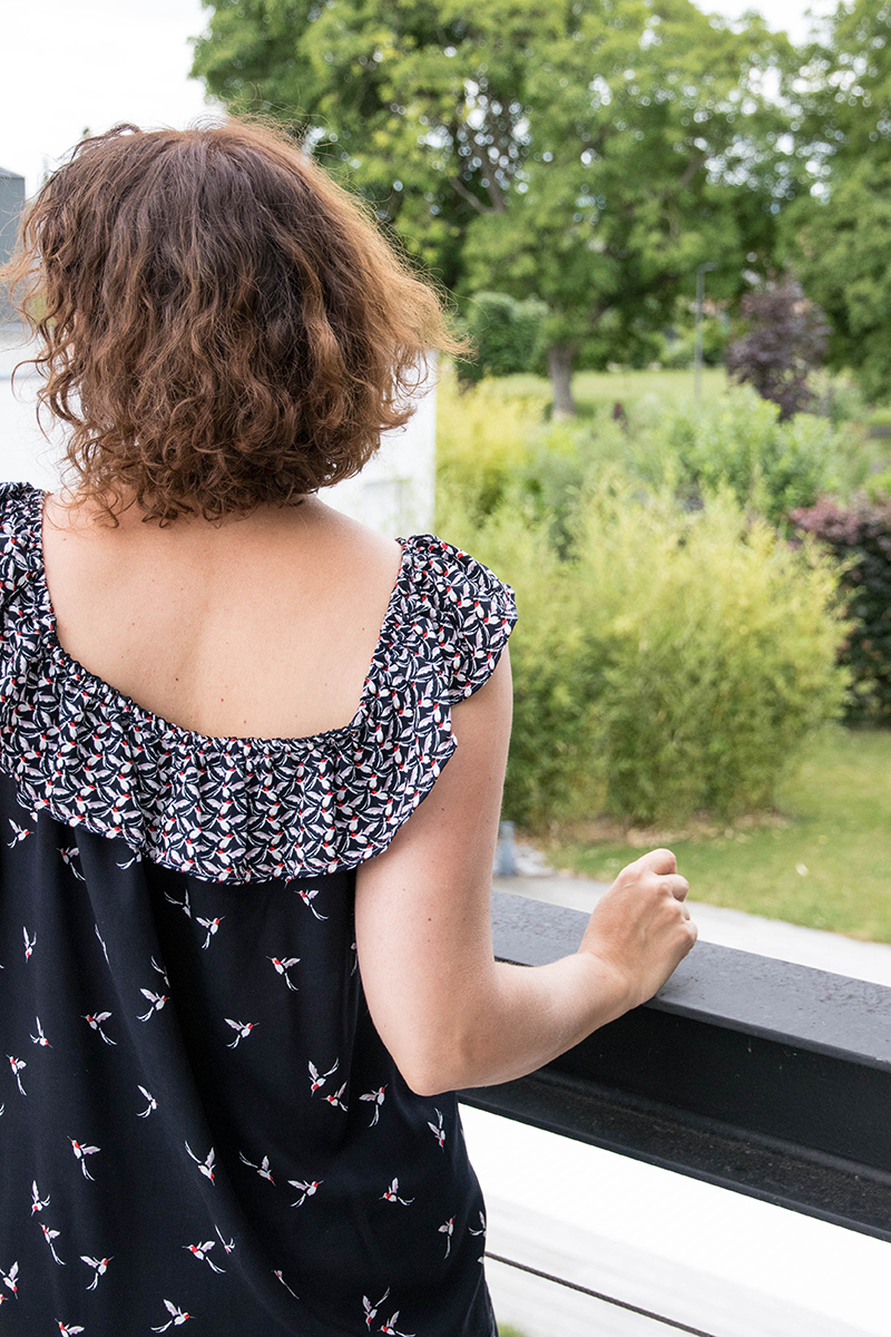 Je couds ma garde robe capsule 2017 : projet de juin, le top hippie de Vanessa Pouzet
