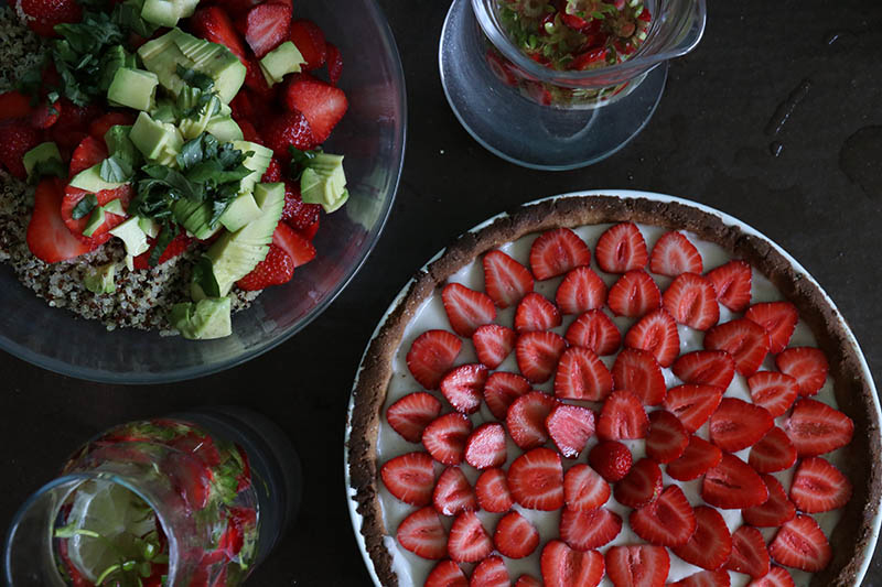 Tarte aux fruits et salade pour mes petits plaisirs d'été - Avril sur un fil