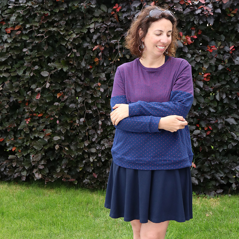 Me Made May 2018 - Jour 21 : Robe Zéphyr de Deer and Doe et Sweat Andrea de Petit Patron - Avril sur un fil
