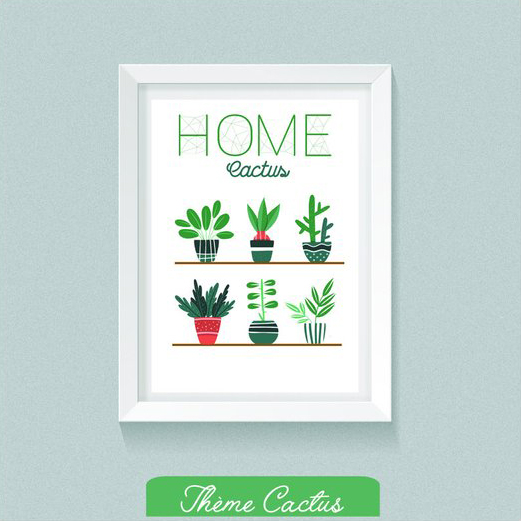 Idées cadeaux de Noel pour les amoureuses des plantes : un affiche cactus