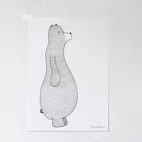 Idées cadeaux pour un noël plus éthique : affiche ours polaire Les Miniboux