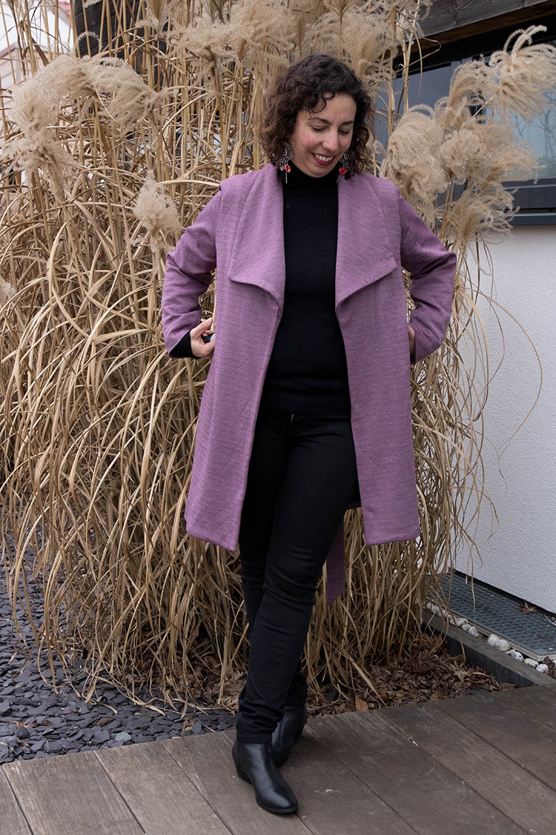 Couture : le manteau olga de mouna sew ouvert - avril sur un fil