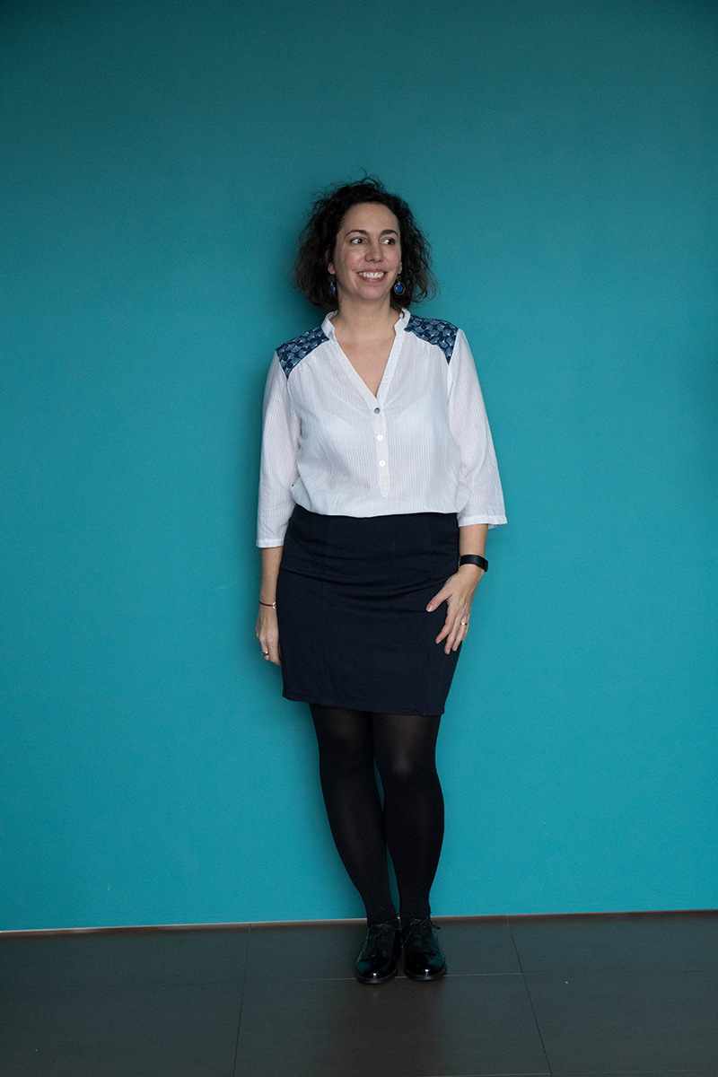 Tenue 5 : jupe Brume et blouse Miss Paulette - Avril sur un fil