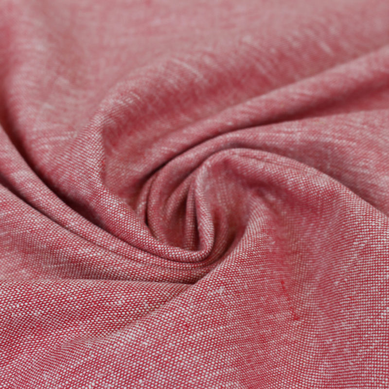 Tissu Lin viscose rouge - Mouna sew