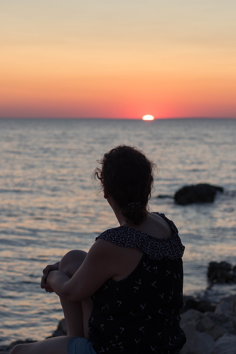 Coucher de soleil en Croatie - Avril sur un fil