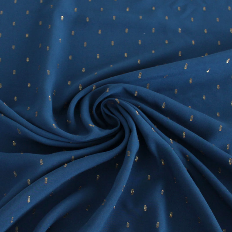 Viscose plumetis bleu - Mouna sew